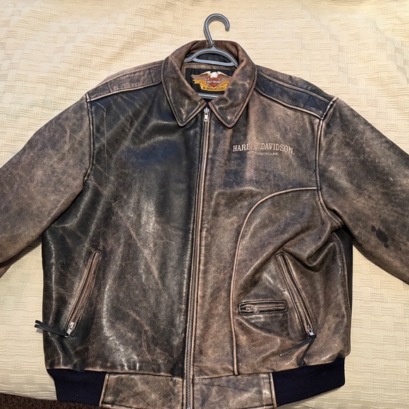 Vintage Harley Davidson Jacket Mens XL 80s - Picture 2 of 4